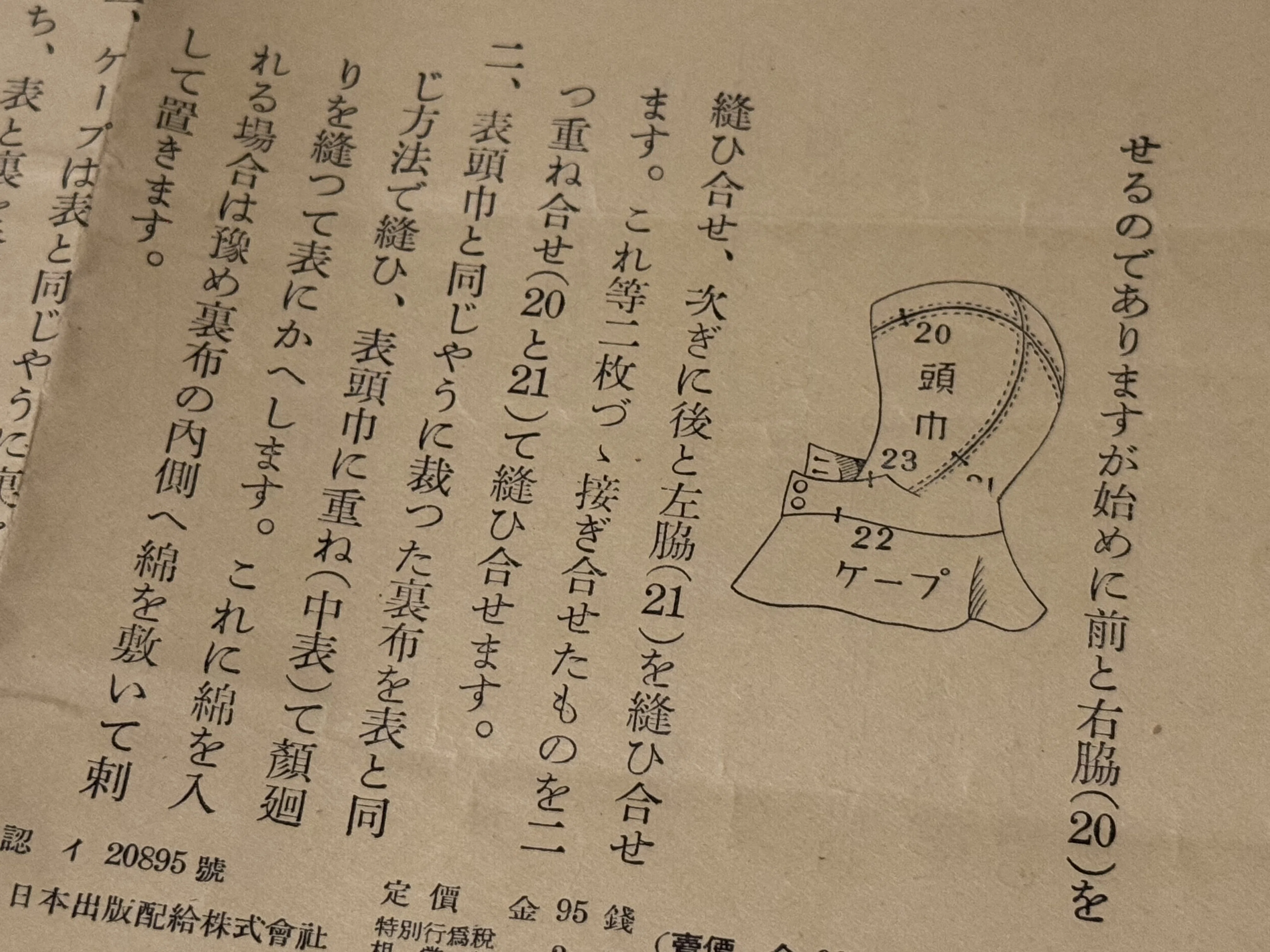 防空ずきんといえば綿をぎっしり詰めた厚手のものをイメージしますが