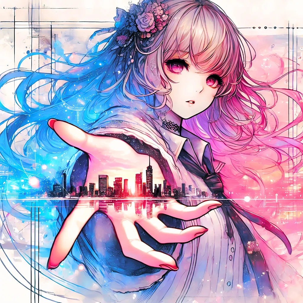 街は手のひらの上｜AIイラスト｜Alpaka