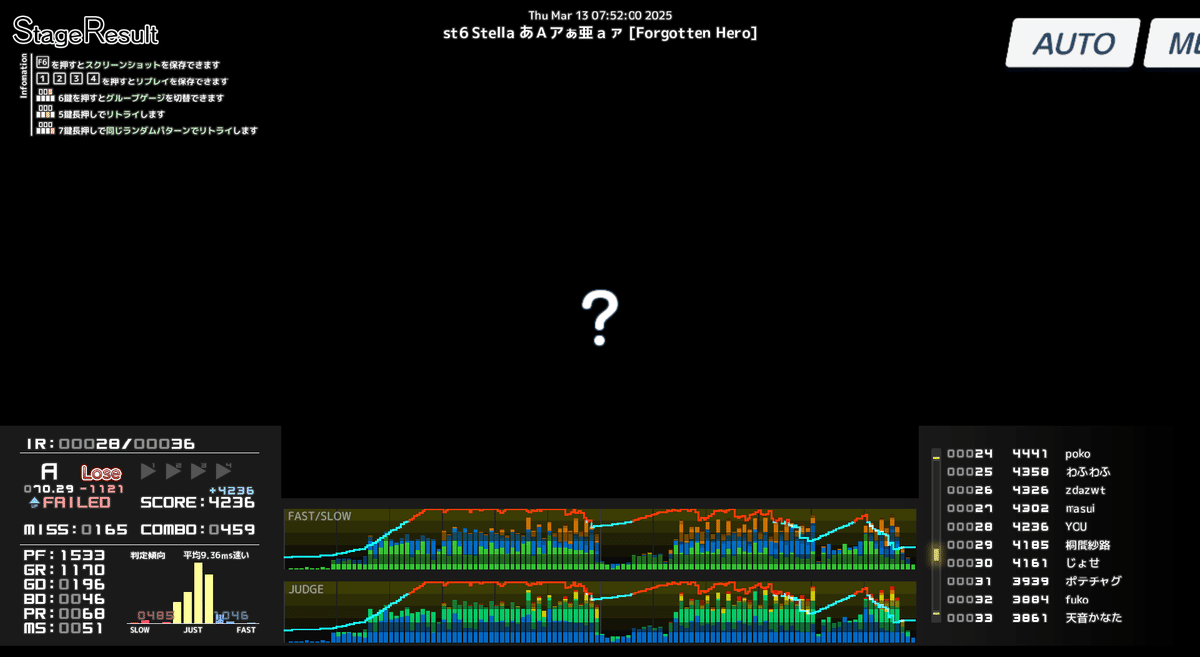 音ゲー 音ゲー日記20250313｜GRASS