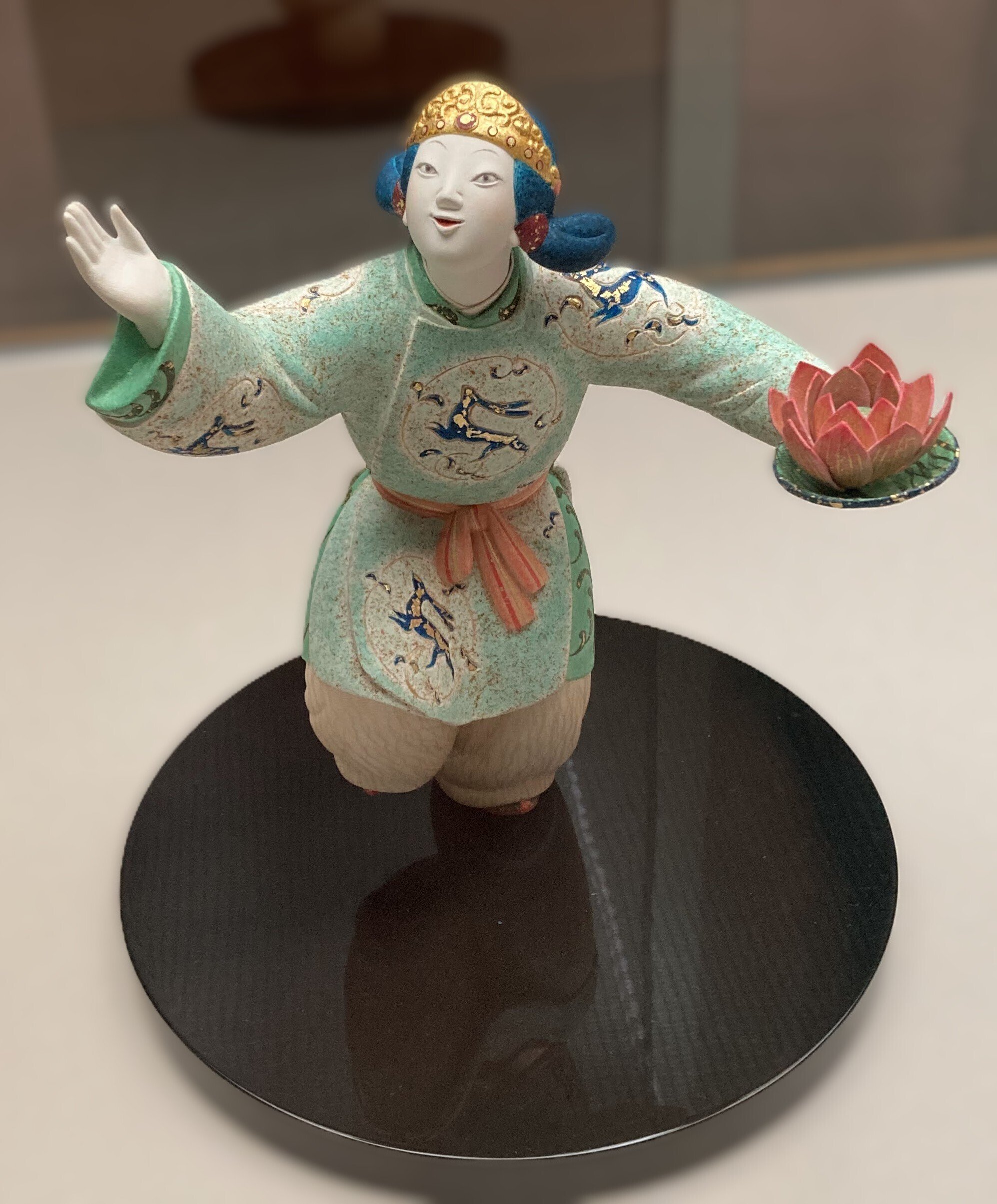 天香楼 紺谷力 作 干支 雲を呼ぶ 辰 彩色人形 塑像彩色人形 色絵