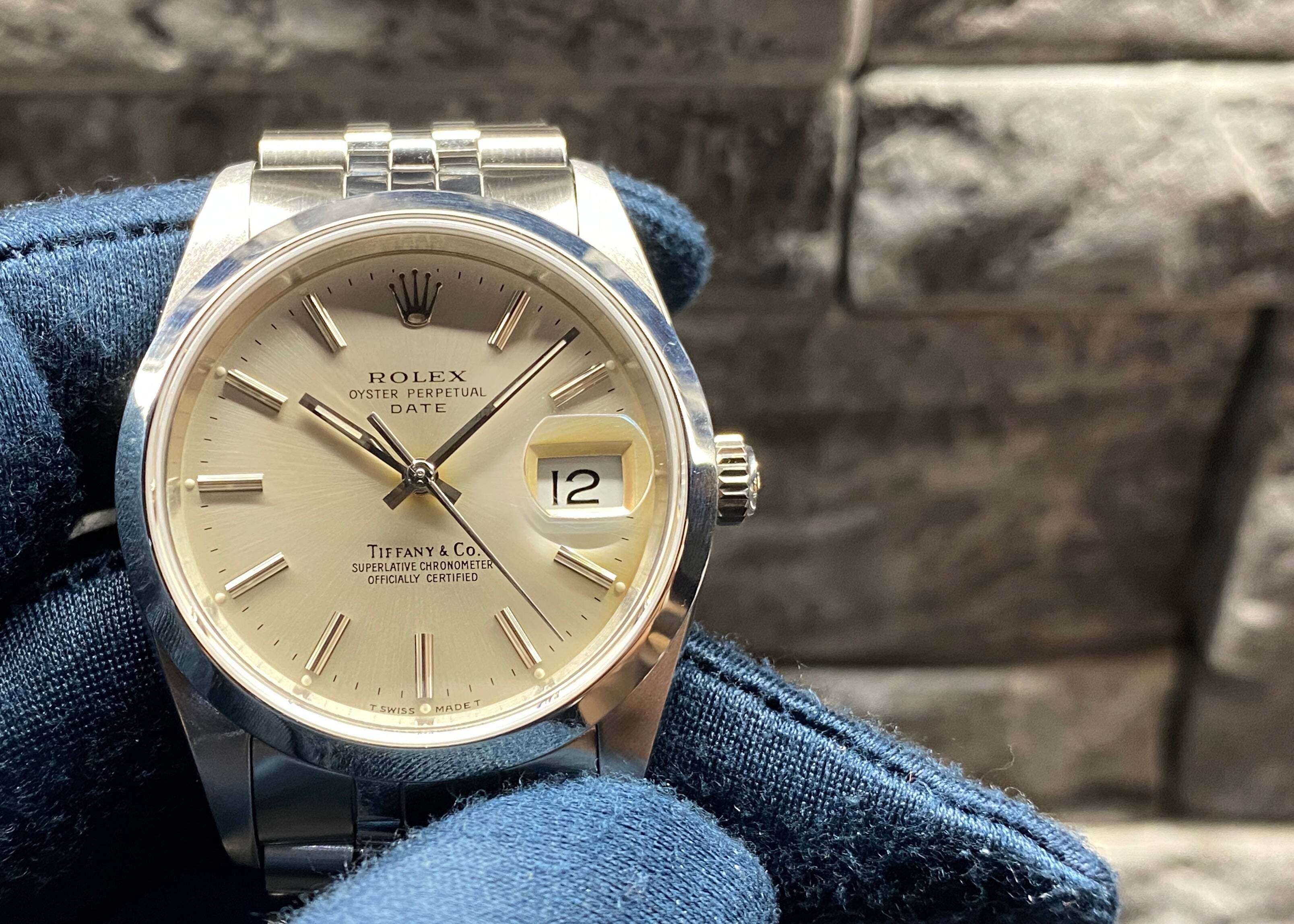 ROLEX パーペチュアルデイト Tiffany dial Wネーム