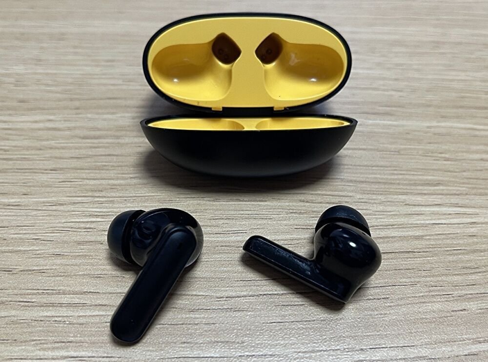 ワイヤレスイヤホン ブラック/イエロー 楽天市場】realme Buds T200 Lite 完全 ワイヤレスイヤホン TWS