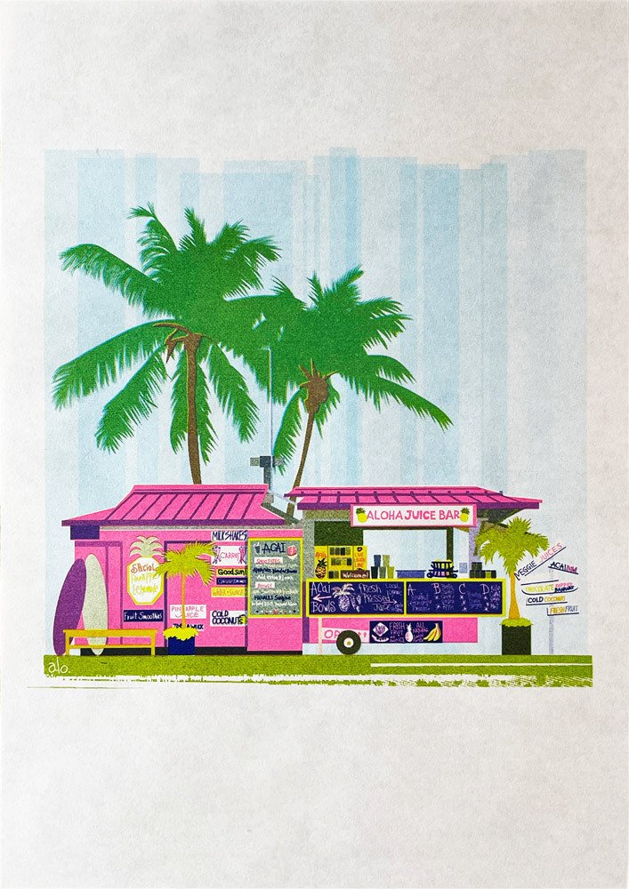 リソグラフでレトロな版ズレを楽しむ。｜ALOHADESIGN