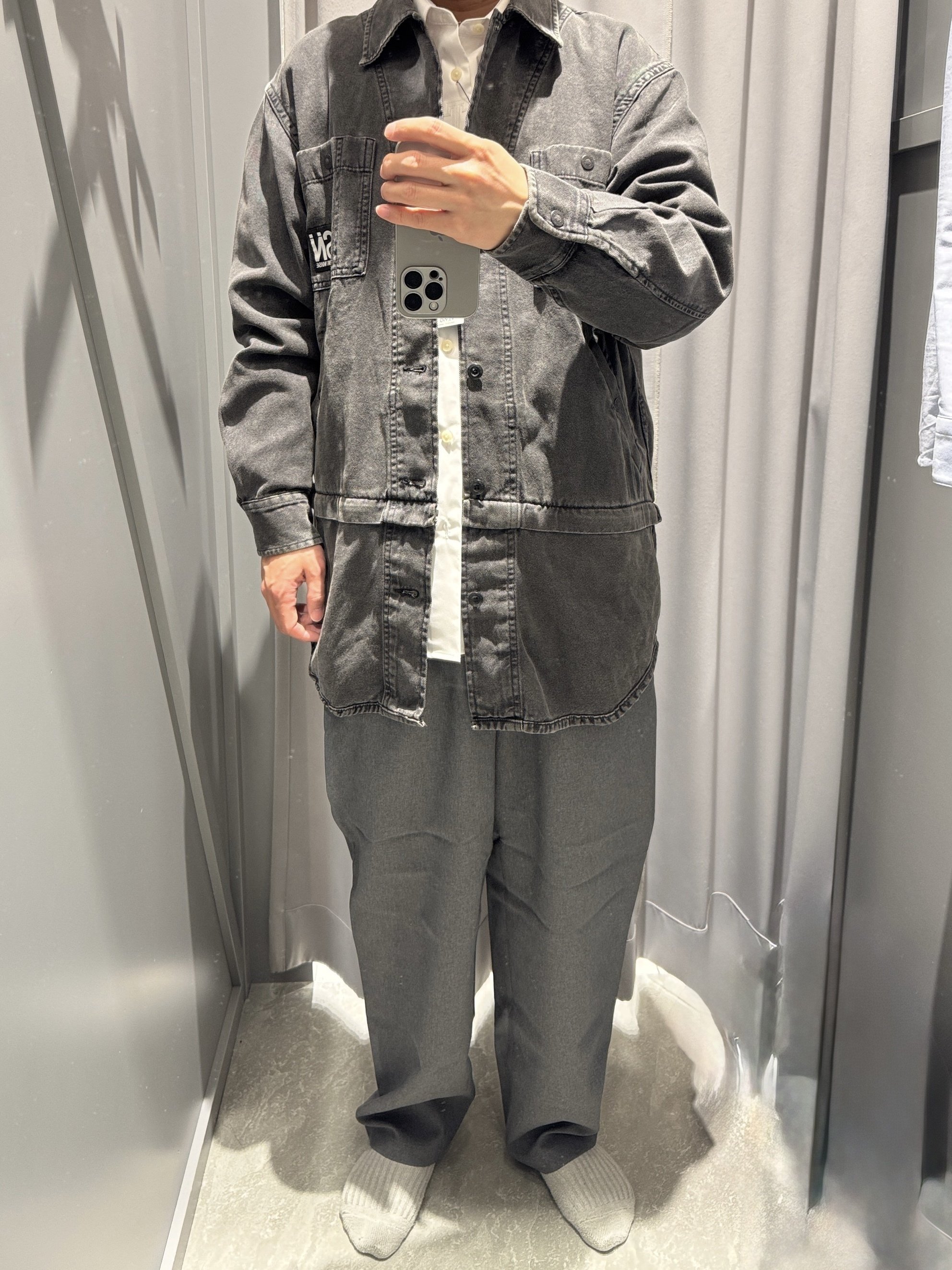 「新品」ＵＧ　オーバーサイズジャケット　UNDERCOVER グレー　Sサイズ GU公式 | オーバーサイズジャケット UNDERCOVER