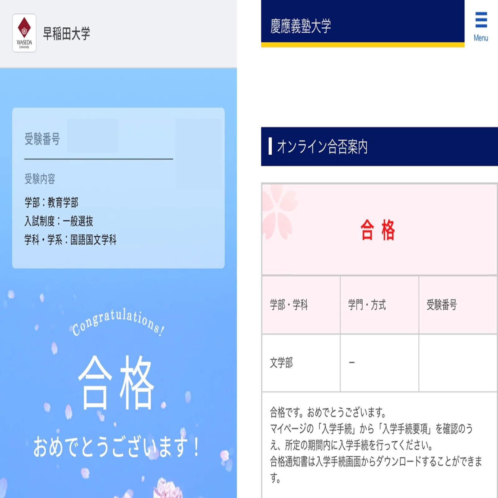 早慶合格体験記】Bさん（早稲田大学 教育学部 国語国文学科 合格 