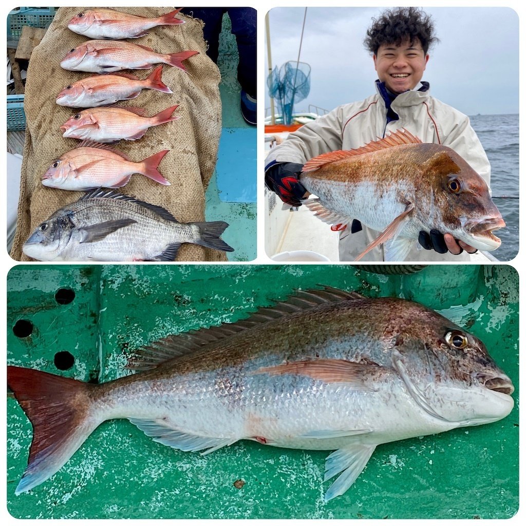 大型真鯛】4kgが食いついた！1kg前後真鯛に黒鯛もヒット！｜あま
