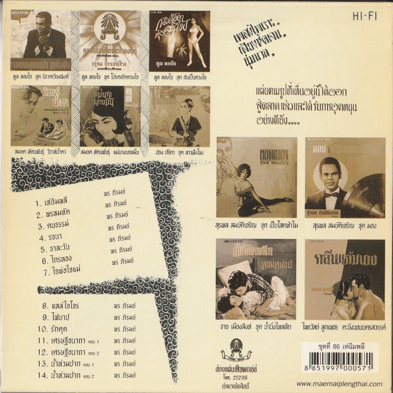 タイ モーラム THEPPABUTR PRODUCTIONS 1972-75 タイ音楽アーカイブ - P｜chue