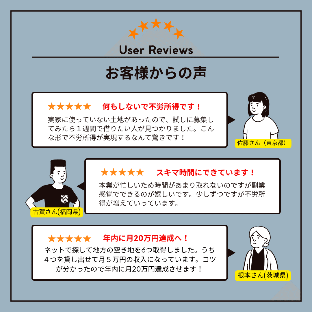 副業・空き地・収入源