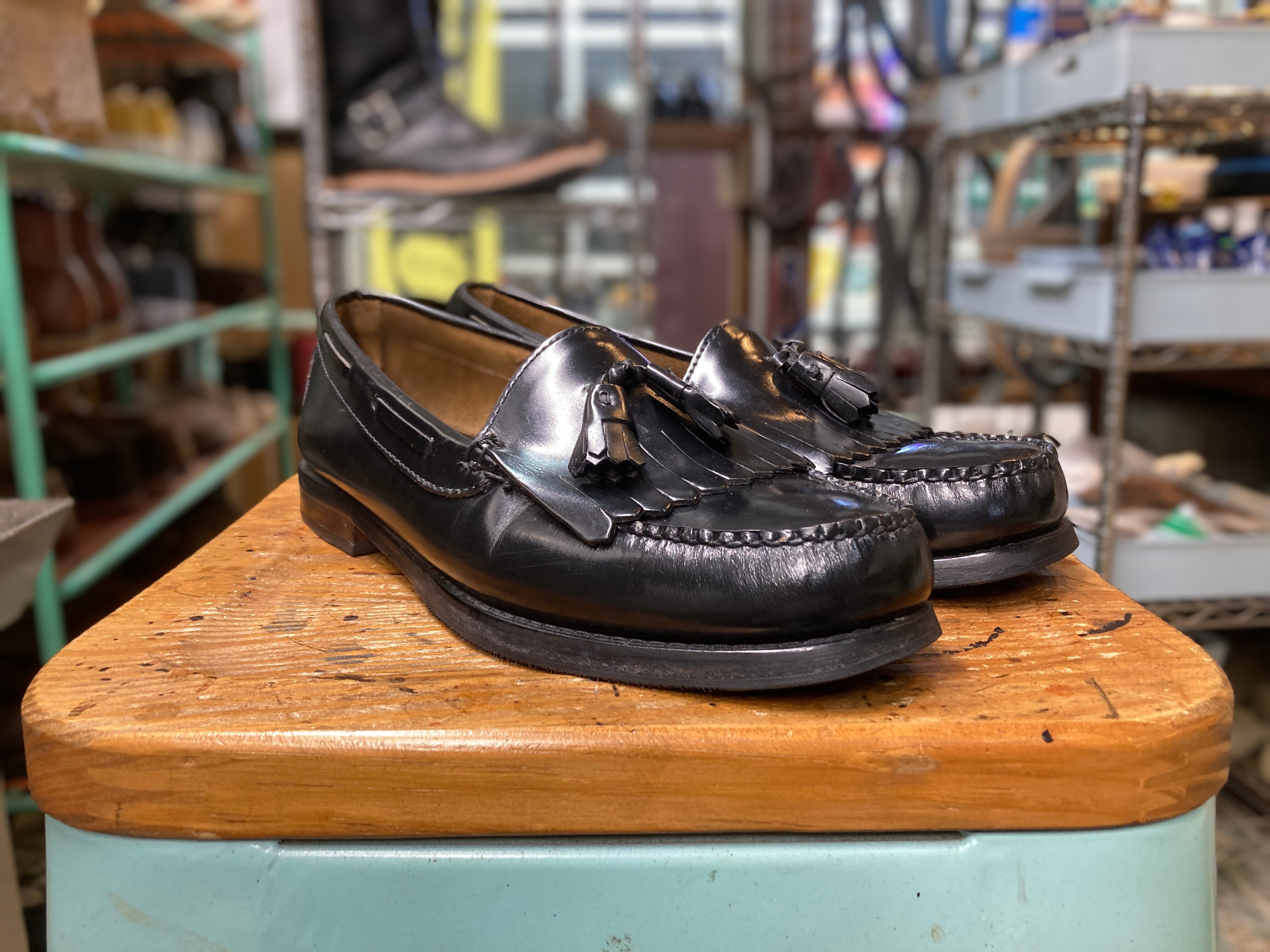 リソール/ソールカスタム】G.H.Bass Tassel Loaferのダブルレザー