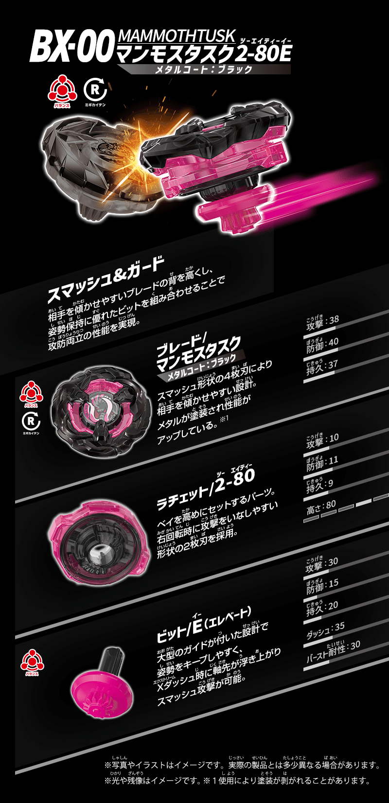 BEYBLADEX ベイブレードX :マンモスタスク2-80Eが新限定品に BEYBLADEX ベイブレードX :マンモスタスク2-80Eが新限定品に