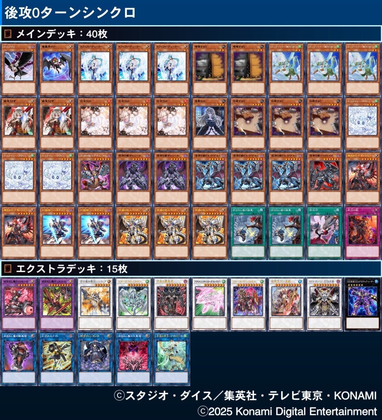 遊戯王MD】2025年1-3月 デッキ雑まとめ｜クラミドモナス