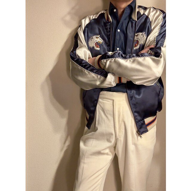 HYSTERIC GLAMOUR サテンジャケット　スカジャン HYSTERIC GLAMOUR スカジャン バイカースタイル サテンジャケット