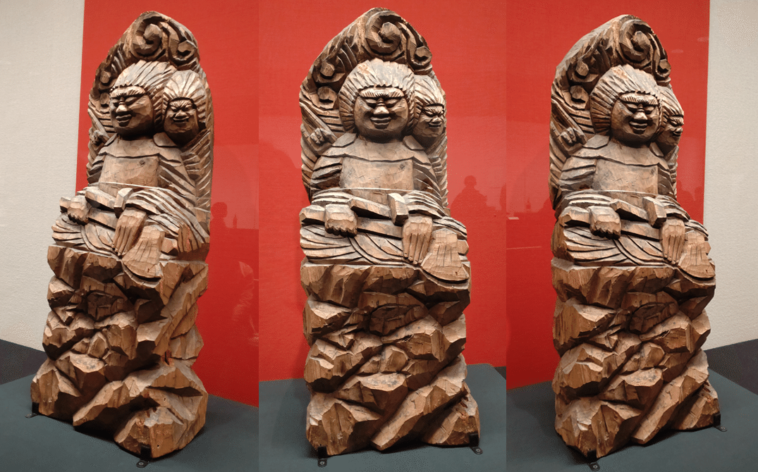 ☆現品限り☆両面宿儺（高さ：60cm:rs6105）仏像 円空仏 摸刻