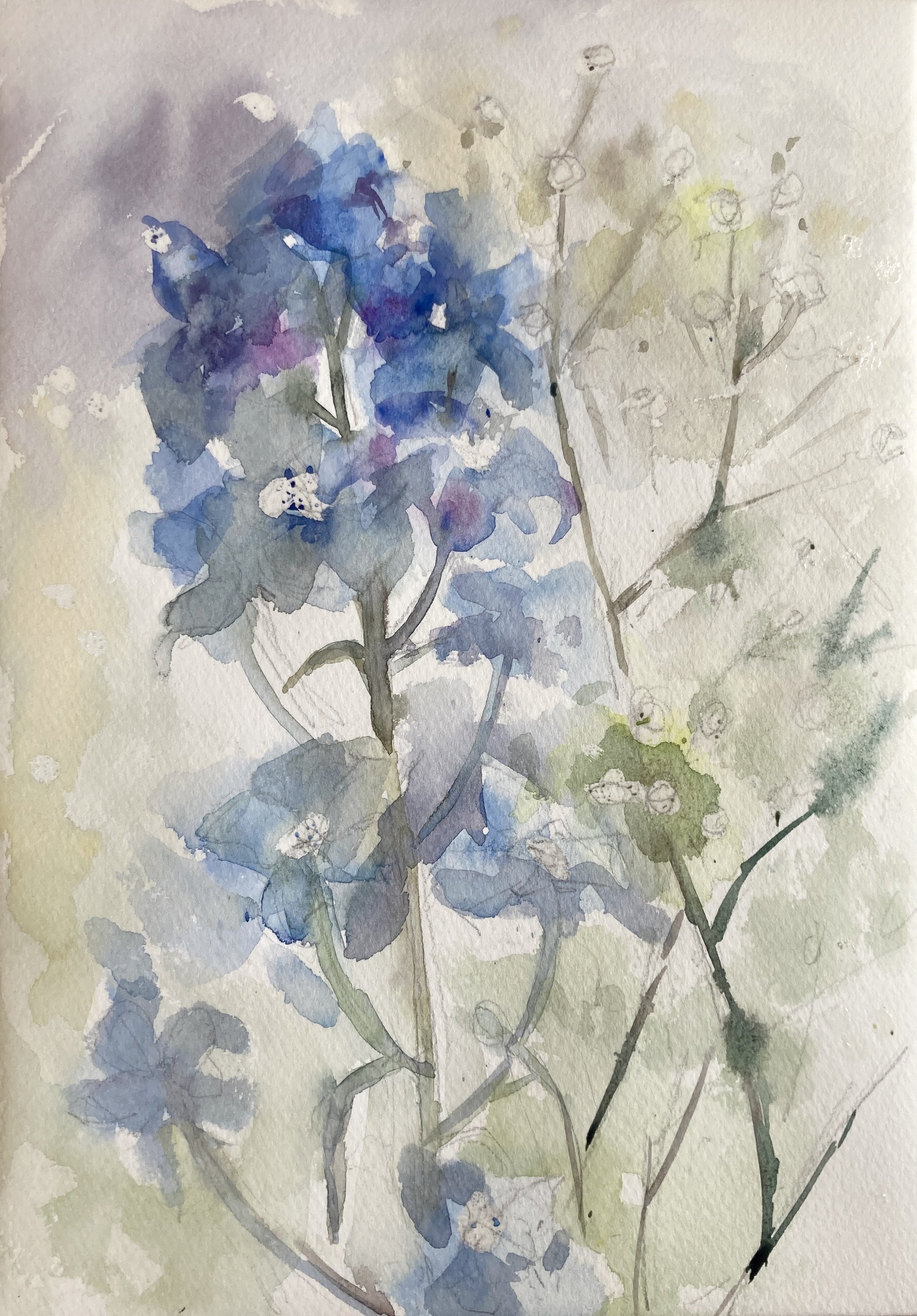 水彩画　花 Noriko | Ranunculuses 41x31cm #ラナンキュラス