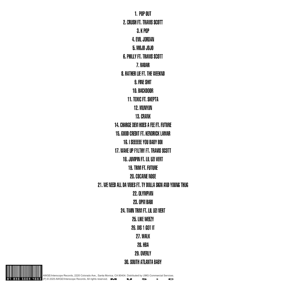 100カ国で1位獲得！Playboi Carti『MUSIC』が塗り替える2025年の