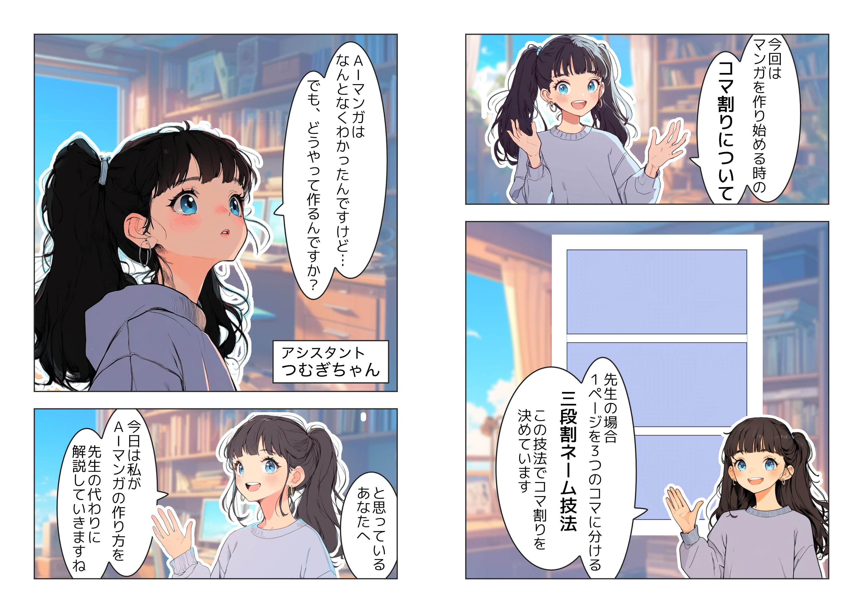 コマ◎おまとめ割あります様☆オーダーページ☆ AIマンガの作り方】コマ割りは、こう作ればいいらしい…｜ダニー💻AI
