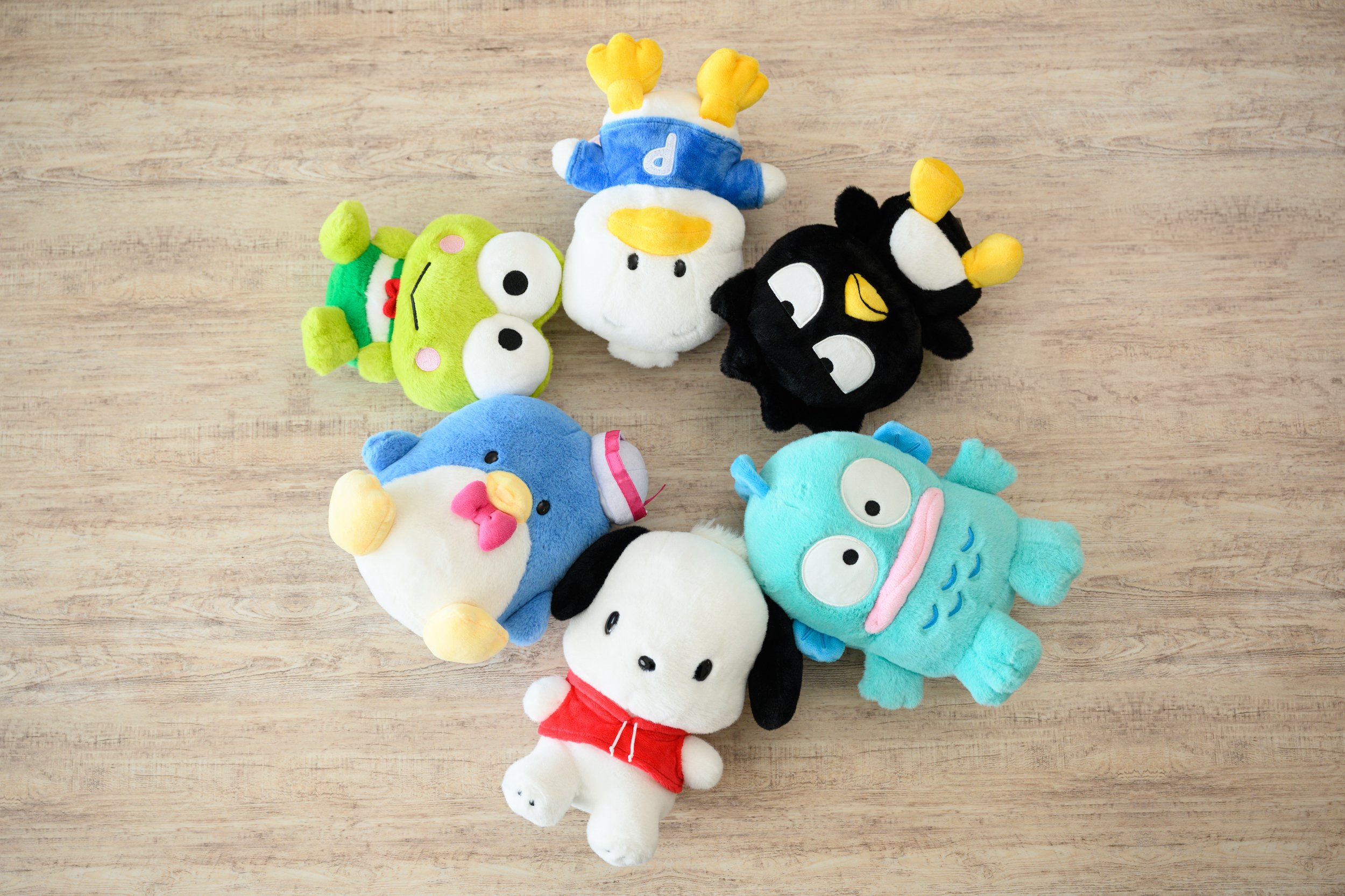 ハンギョドン多め　ポチャッコ　ばつ丸くん　シナモン　ケロッピ　タキシードサム ポチャッコ、タキシードサム、けろけろけろっぴ…昭和・平成を