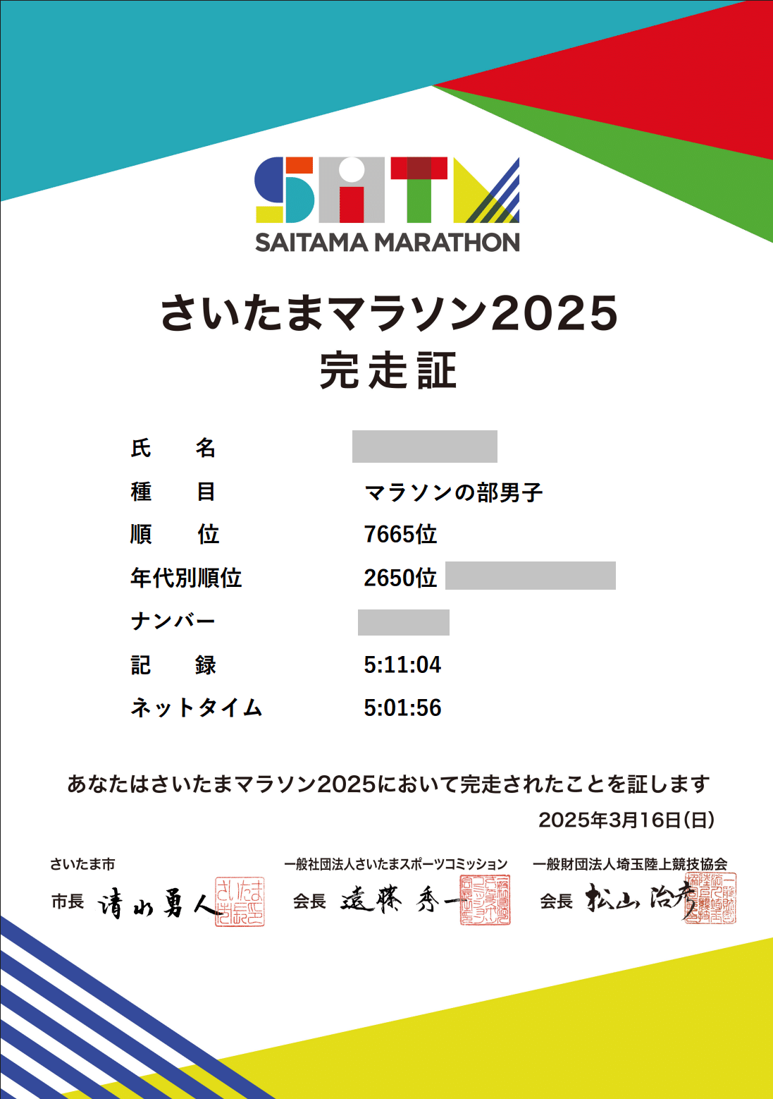 個人的なマラソン大会リザルト｜mc_kurita