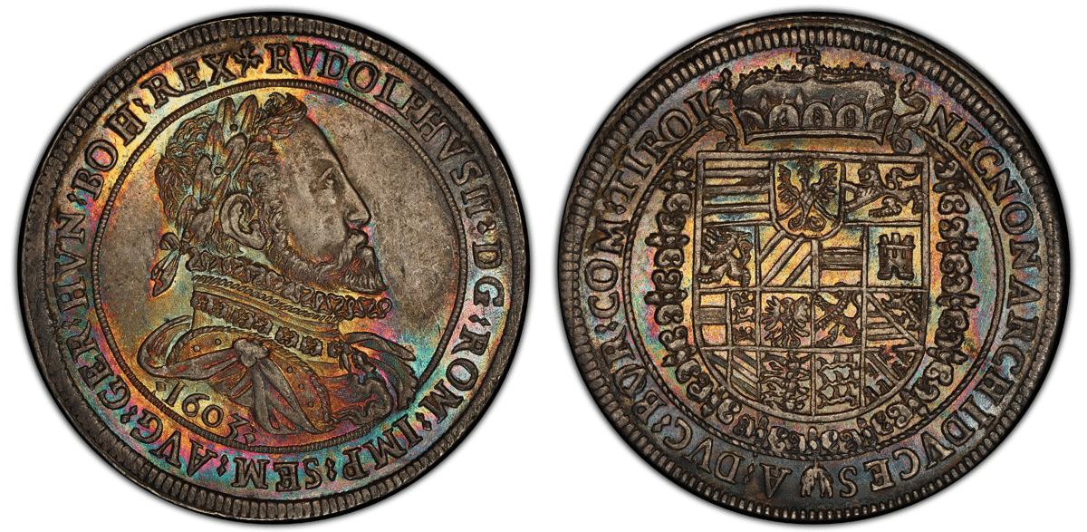1603年発行 オーストリア（神聖ローマ帝国）ルドルフ2世ターレル銀貨