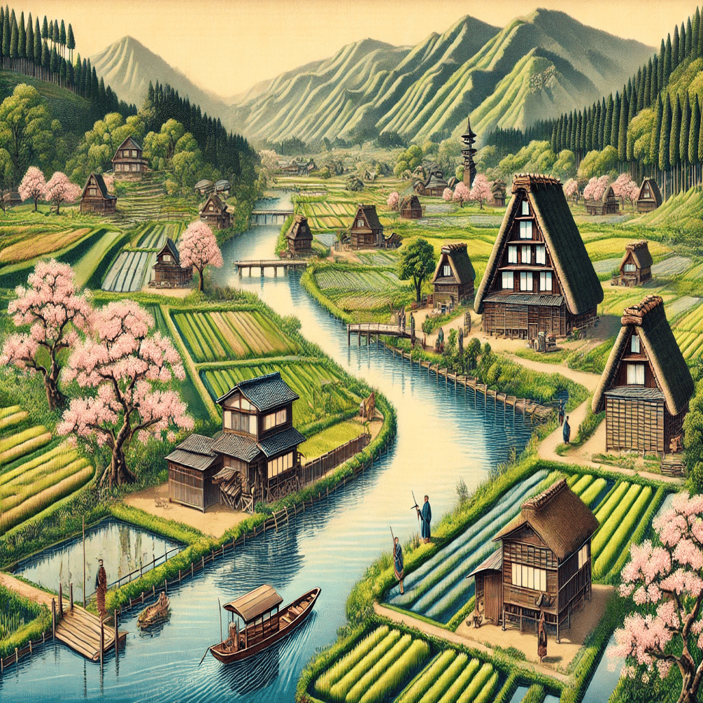 薩摩、風景画手描き 駿府を守った薩摩土手 歌絵編 第3章 歴史と未来を紡ぐ物語｜祭門飛鳥