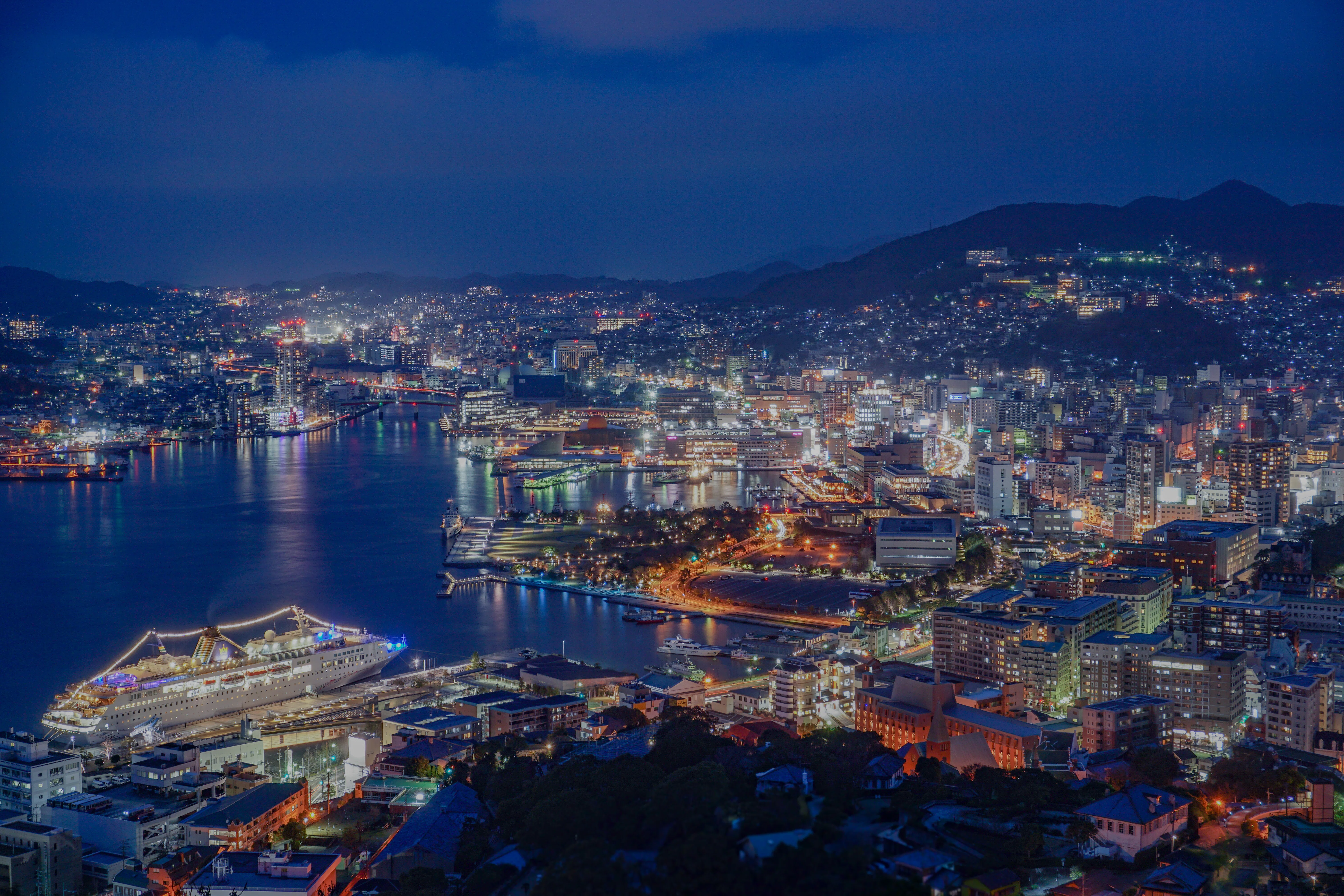 長崎】密集した住宅と綺麗な夜景～鍋冠山公園～｜あべい｜カメラと観光