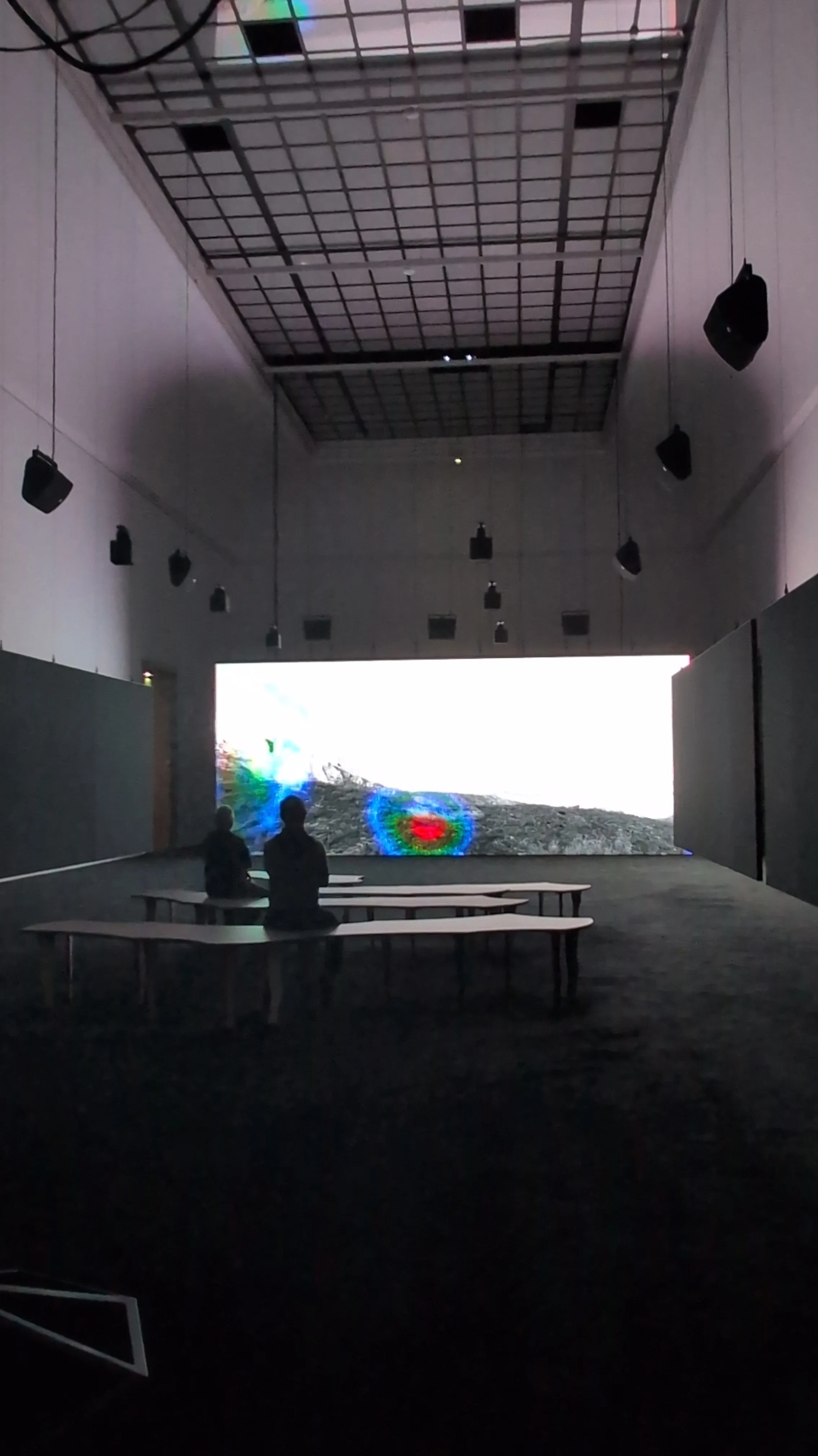 設置の中に吸収される人間「フィリップ・パレーノ《Voices》展