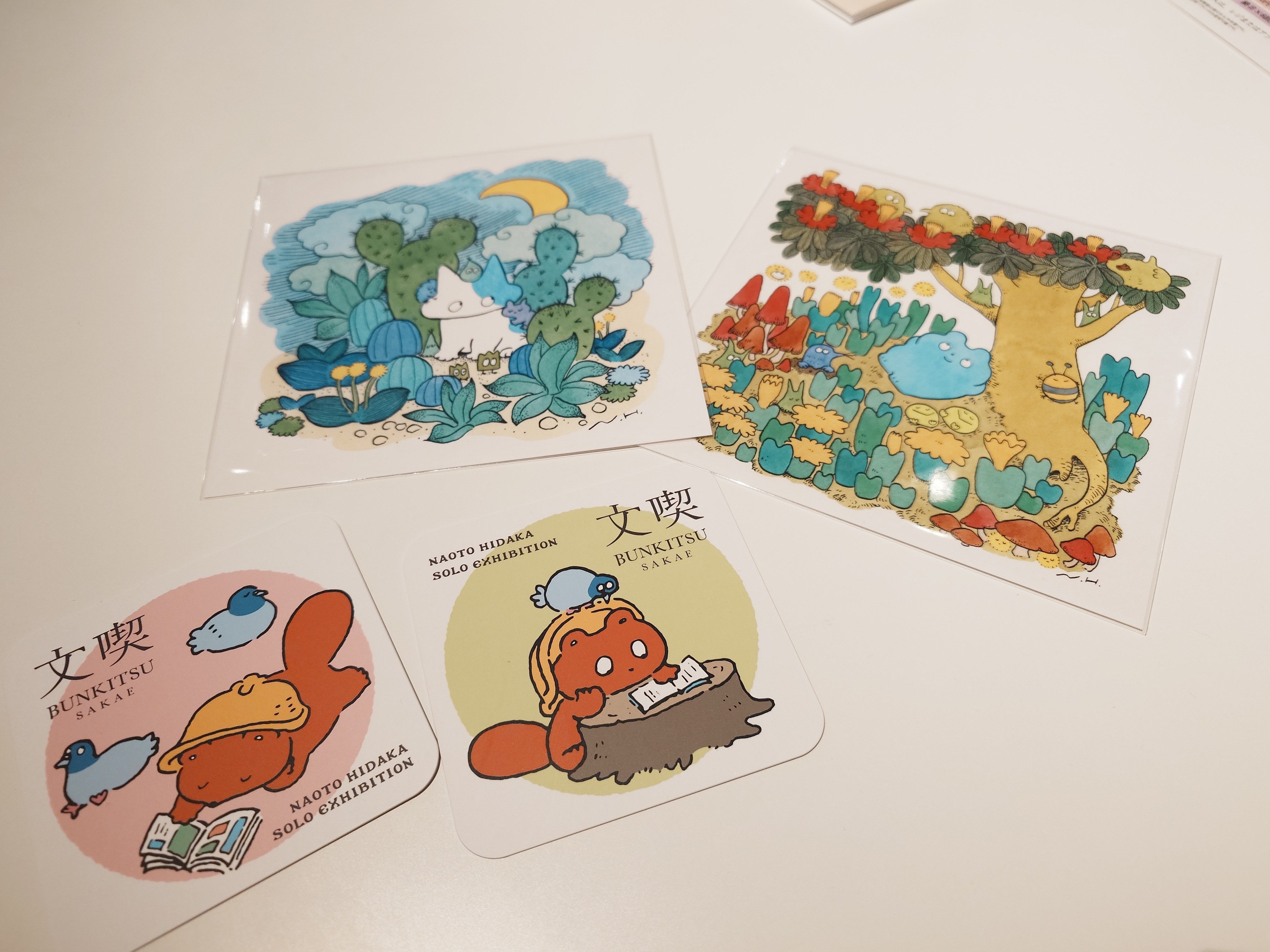 本と喫茶とアートの癒し時間。ヒダカナオト個展『春風の吹く庭』レポ