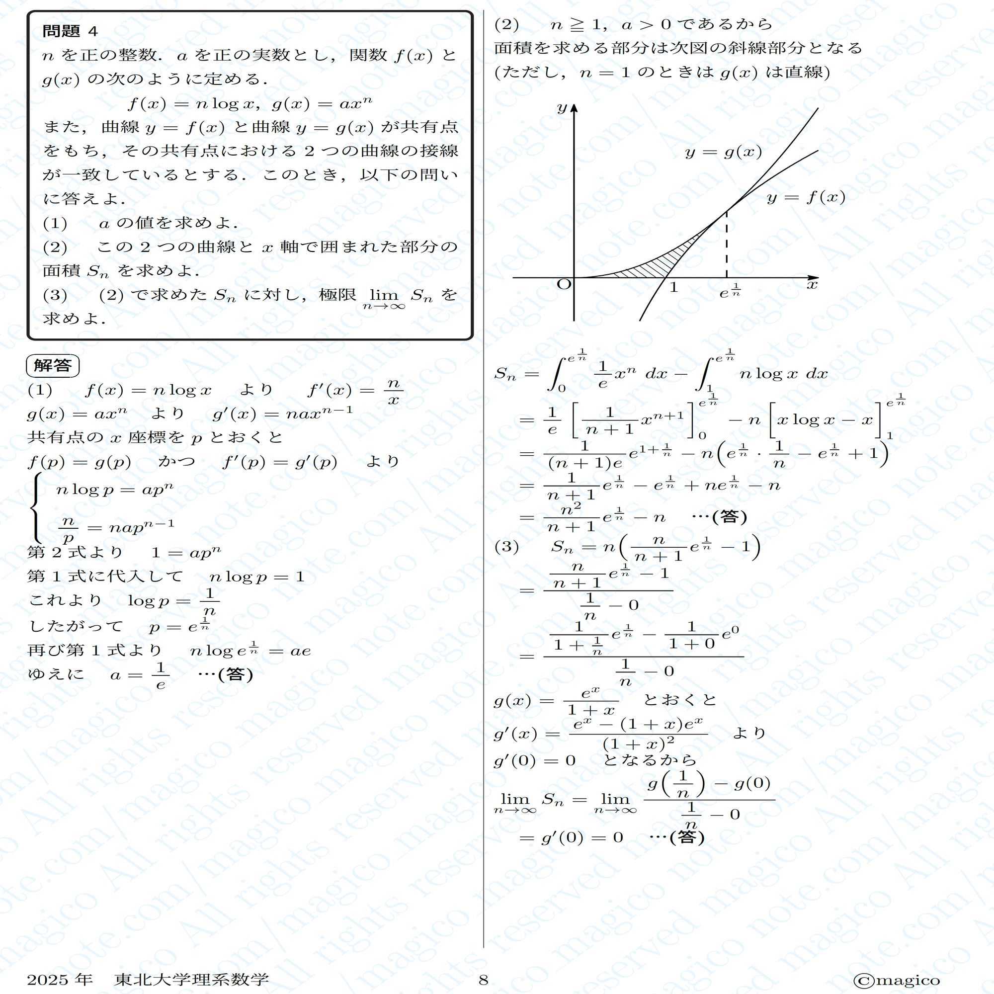 2025年東北大学理系数学｜magico