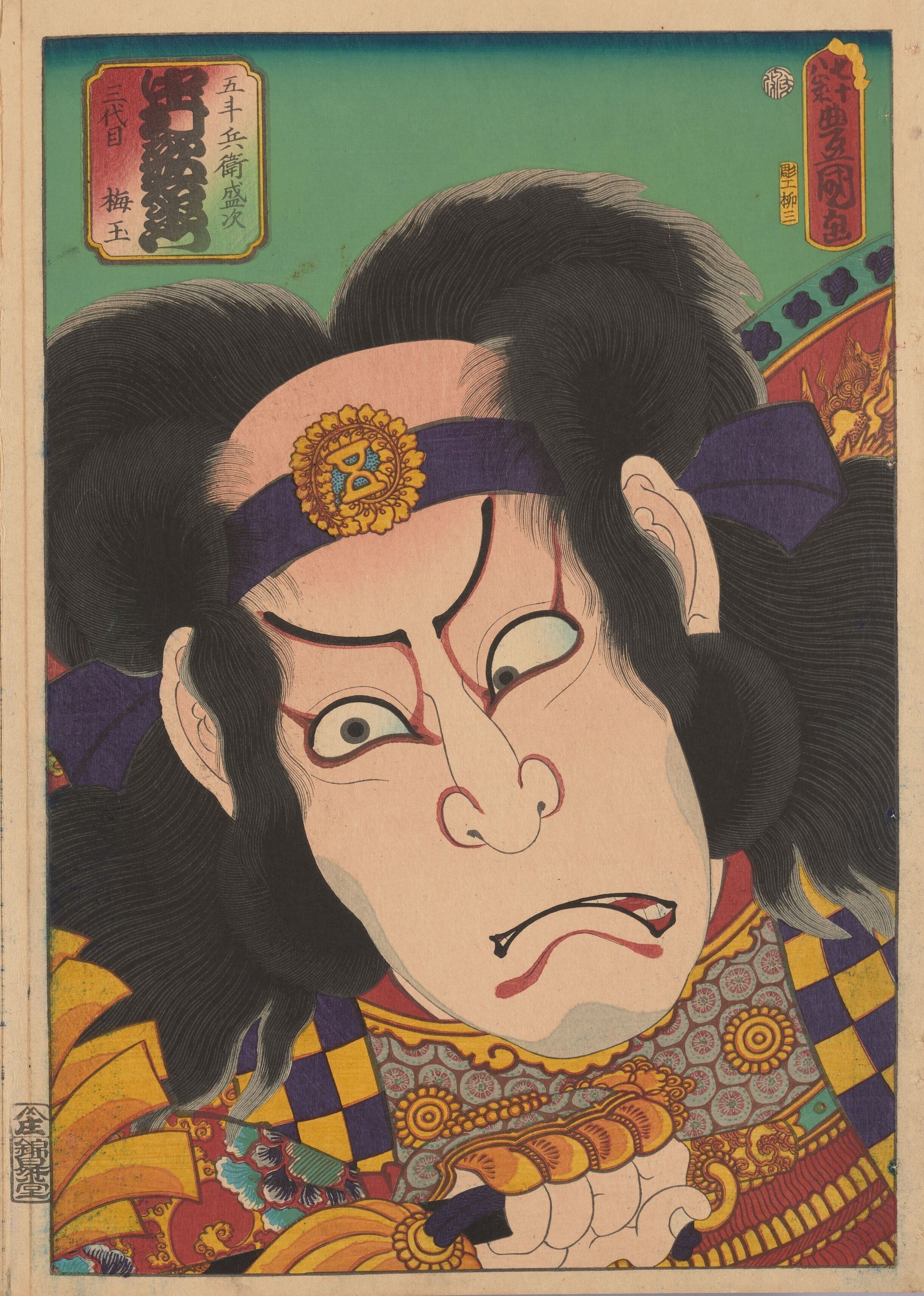 絵画  油絵  淡路人形  浄瑠璃  日本画  役者絵  浮世絵  現品一点物③ 淡路人形浄瑠璃（Repost） | 楽もあれば苦もまたあり
