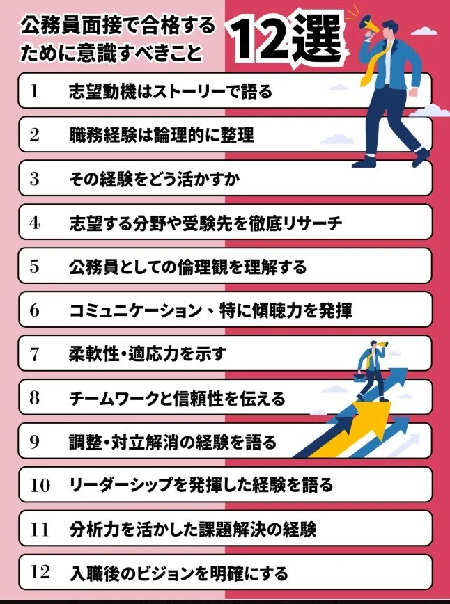 保存版】社会人の公務員受験─面接で合格するために意識すべき12のこと 