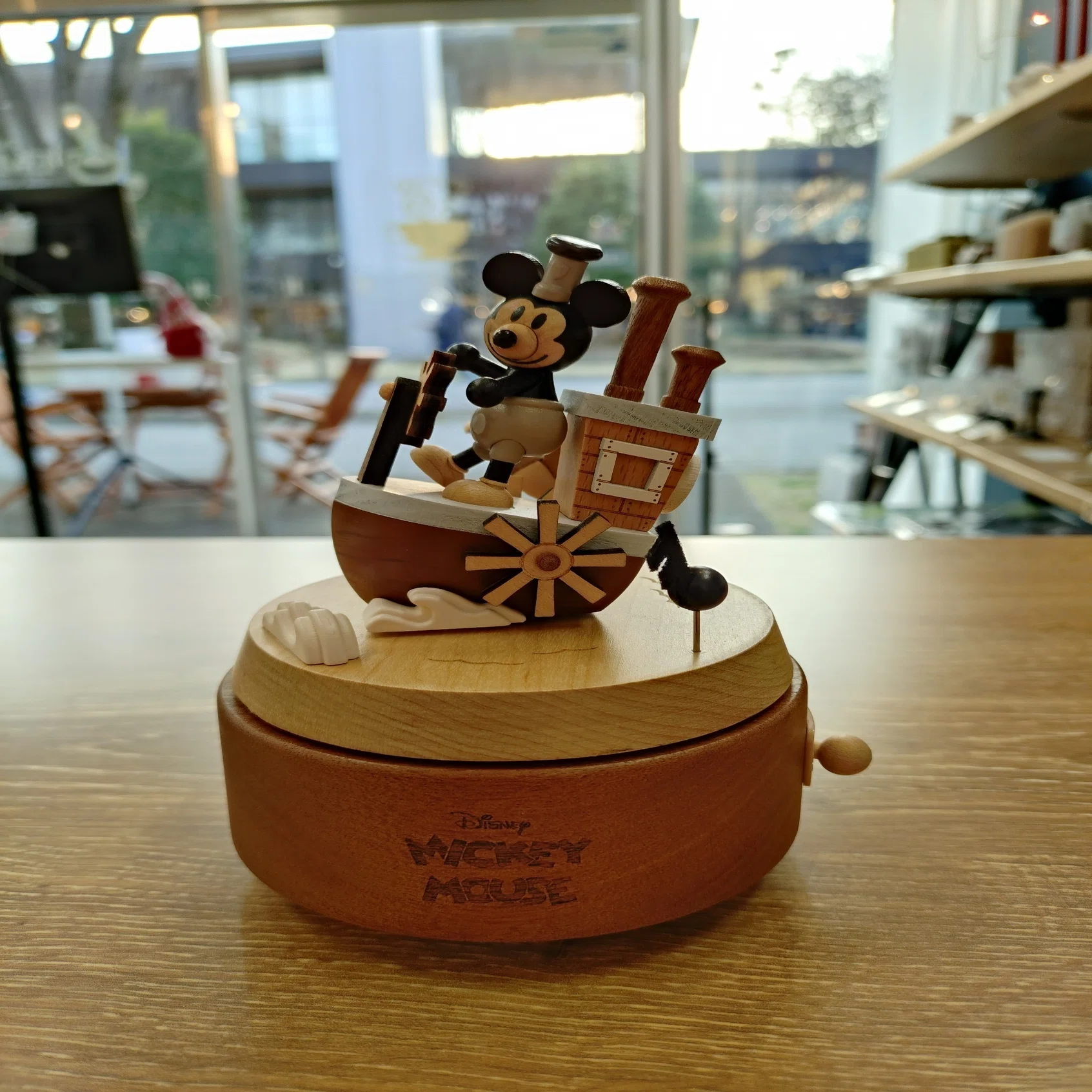 ニデック ディズニー木製オルゴール Mickey／蒸気船ウィリーオルゴール 