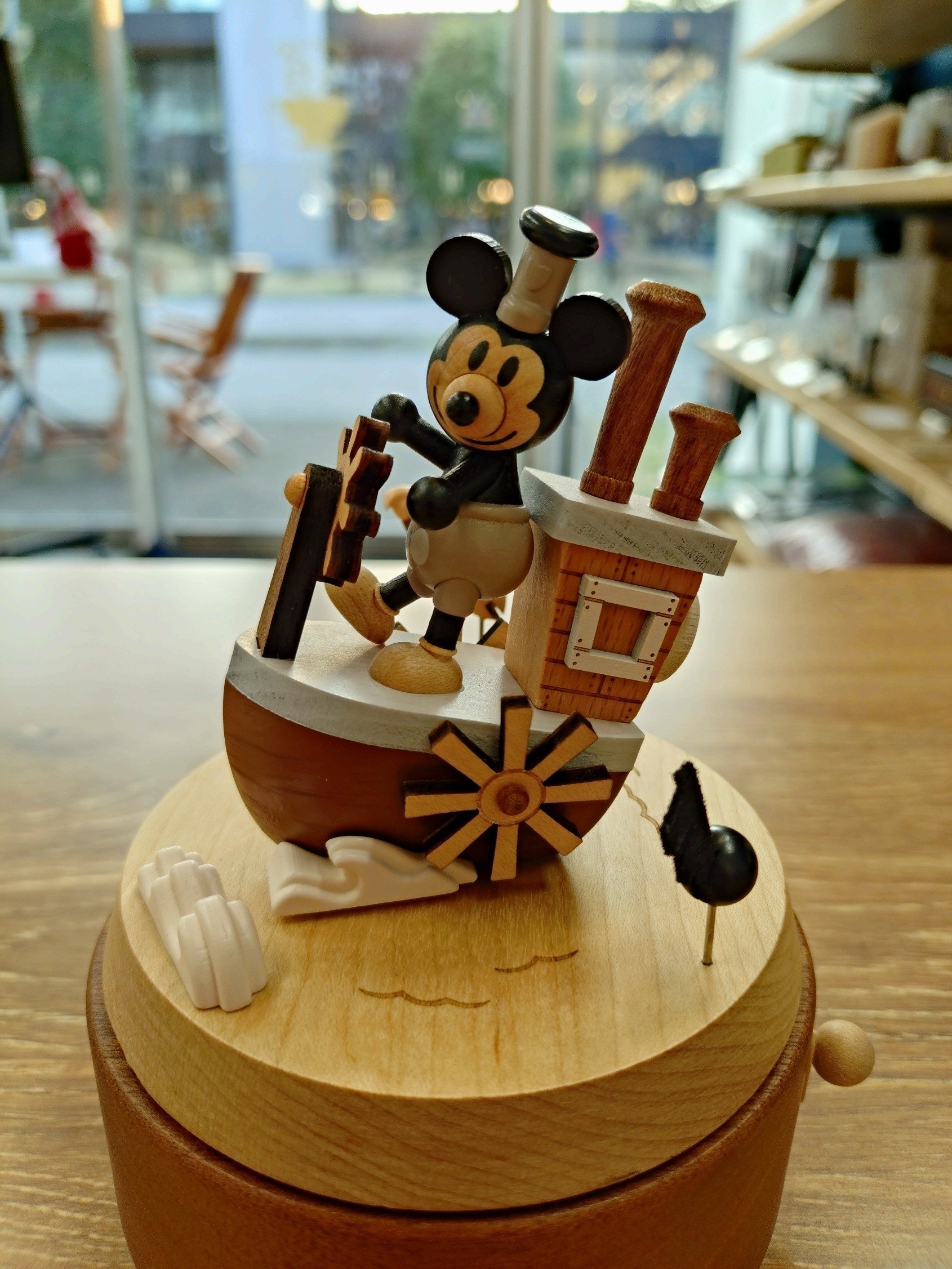 ミッキーマウスの冒険 オルゴール 木製 3引き出し ニデック ディズニー木製オルゴール Mickey／蒸気船ウィリーオルゴール