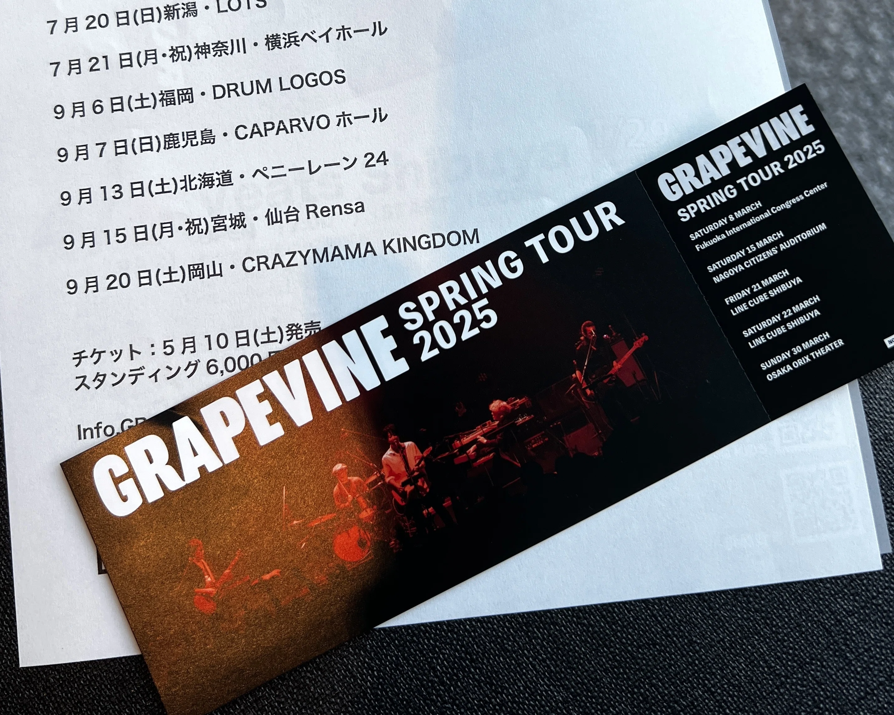 音楽ライブの醍醐味は、のどごしか？後味か？【GRAPEVINE SPRING TOUR