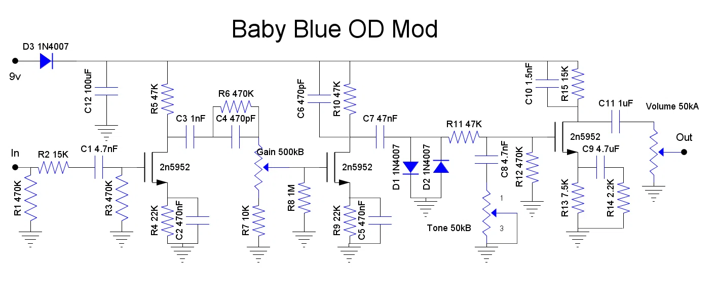 自作ペダル】BJFE / Babyblue OverDrive｜むっち