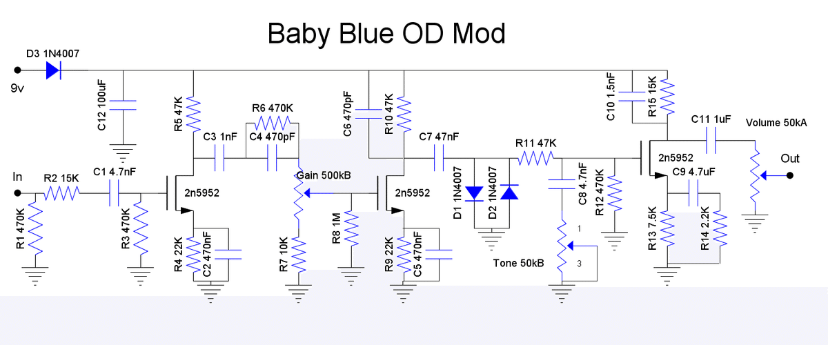 自作ペダル】BJFE / Babyblue OverDrive｜むっち
