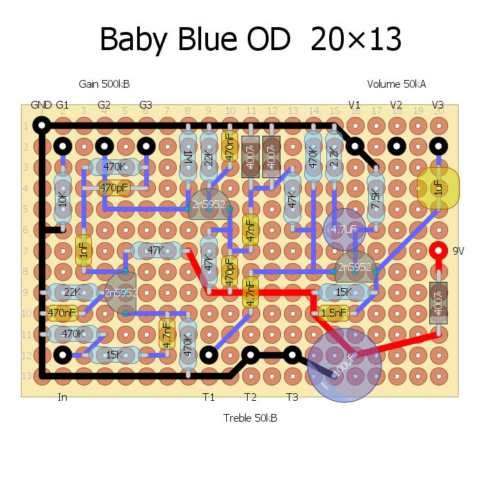 自作ペダル】BJFE / Babyblue OverDrive｜むっち