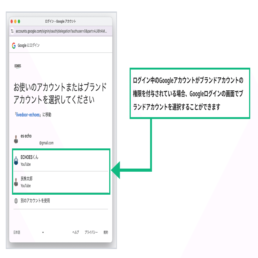 livedoor ECHOESを複数のGoogleアカウントで運用する方法（YouTubeブランドアカウントをご利用の方限定）｜ライブドアエコーズ -  YouTube動画を無料でニュース配信