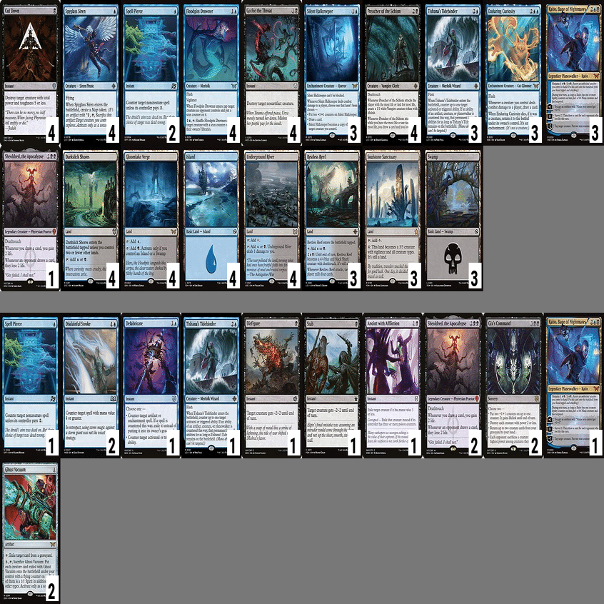 mtg 青黒ミッドレンジ　デッキパーツ　スタンダード 霊気走破期における青黒ミッドレンジの個人的見解｜Baocky