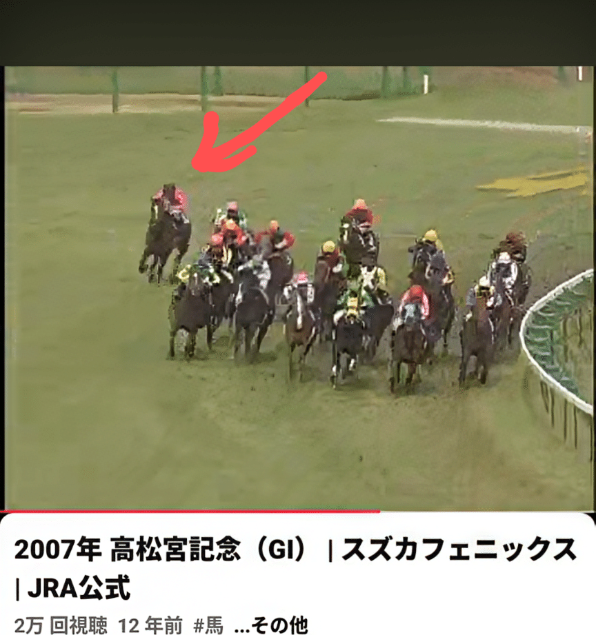 競馬パネル：トウショウボーイ「1977年 第7回高松宮杯」※カラー直線