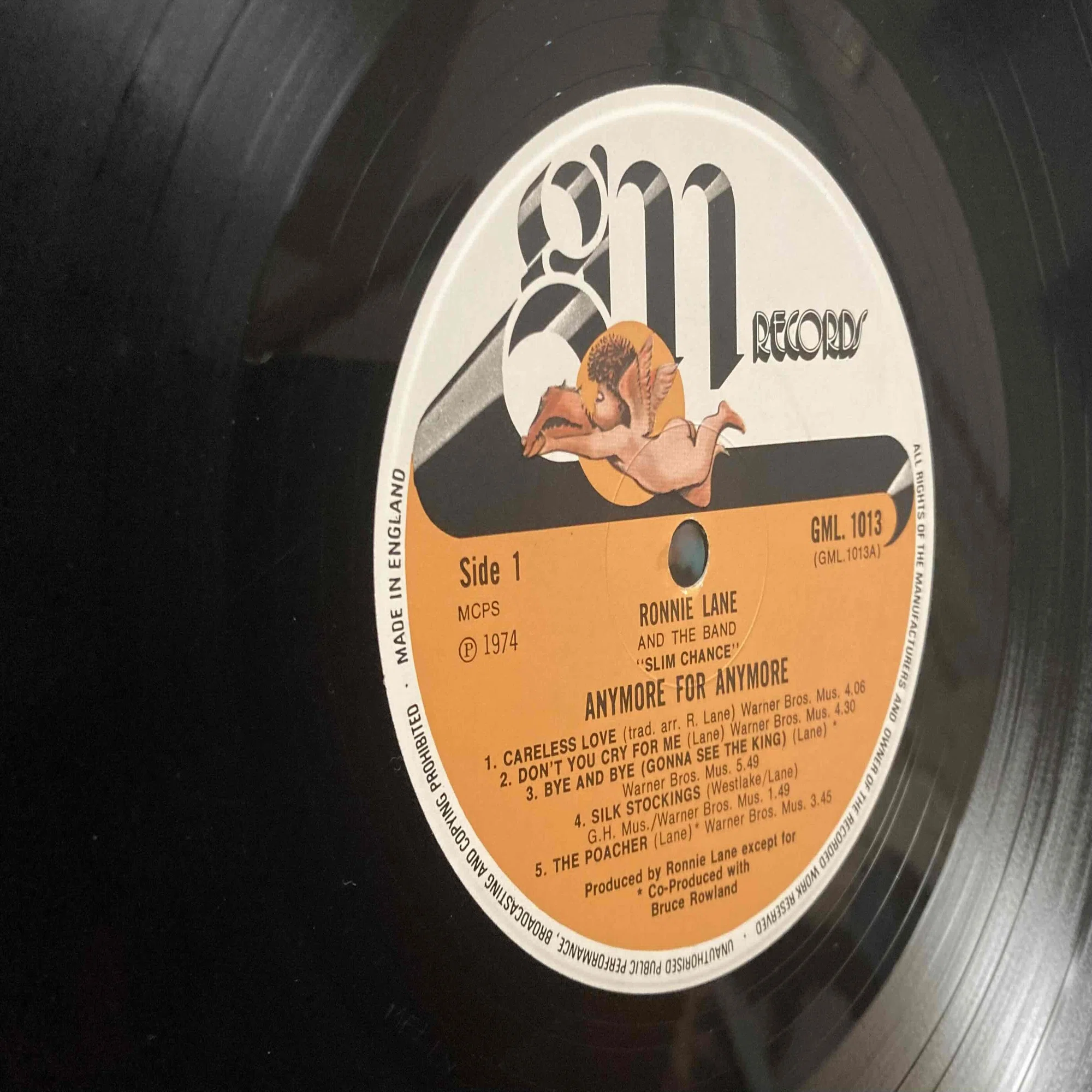 Ronnie Lane [Anymore For Anymore] GM Record GML-1013 ｜naruru