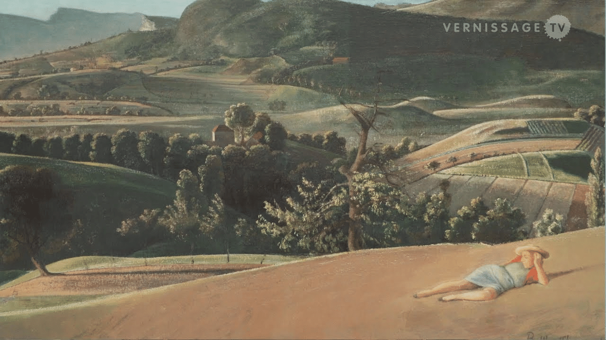 バルテュス『モンテ・カルヴェッロの風景』（1977-80） 複製画 限定200作 バルテュス『モンテ・カルヴェッロの風景』（1977-80） 複製画