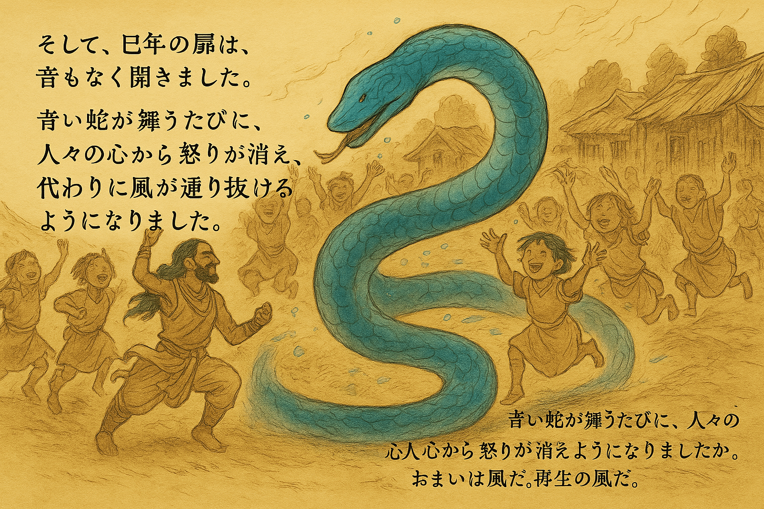 巳年の神話を描く：画像強化されたChatGPTでつくるファンタジー絵本