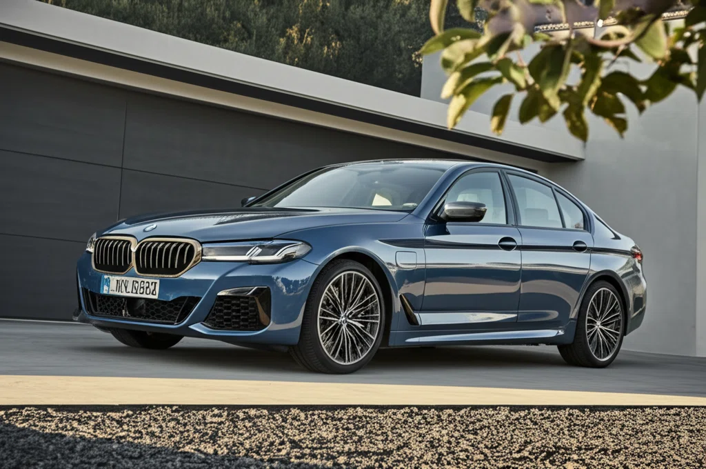 BMW 5シリーズとi5の2台が並んでいる様子