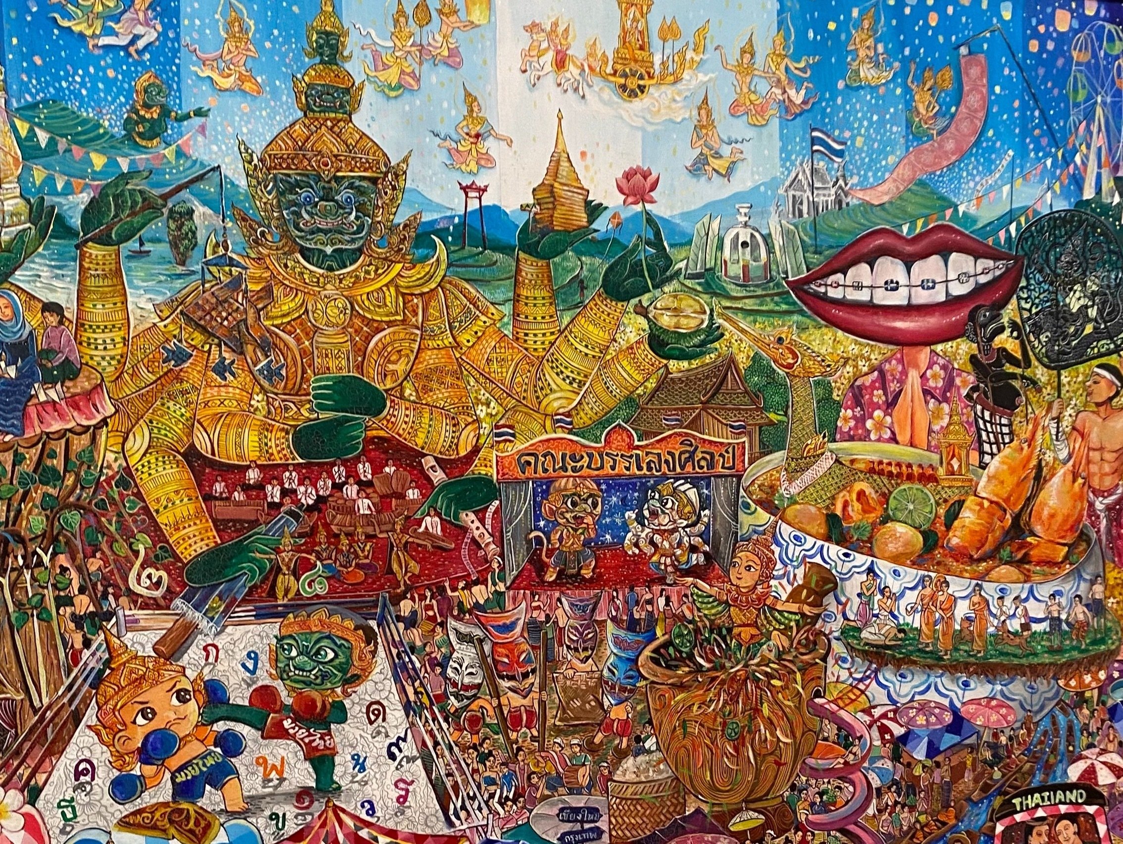 タイの板絵 タイの寺院壁画 3の① | るんびーのタイ留学日記