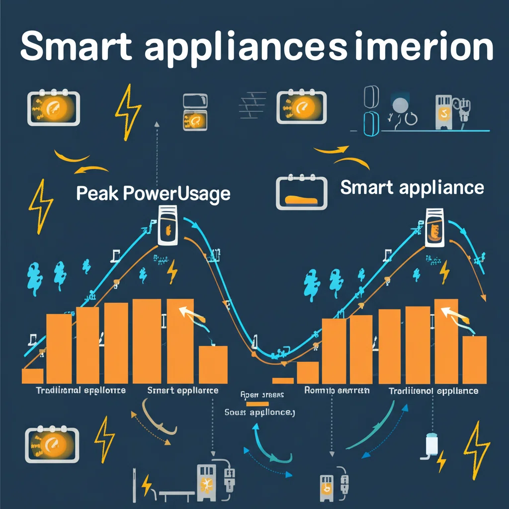 スマート家電による電力使用の最適化グラフ
