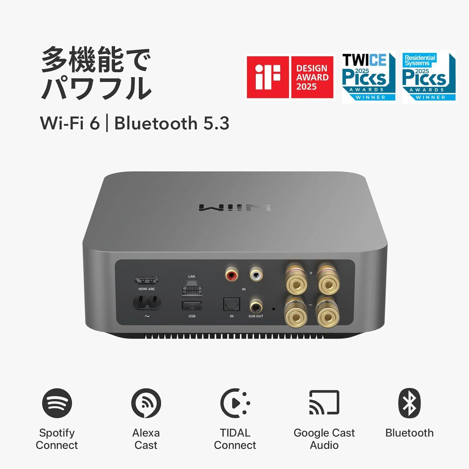 直輸入品】WiiM Amp Pro：マルチルームストリーミングアンプ | Google