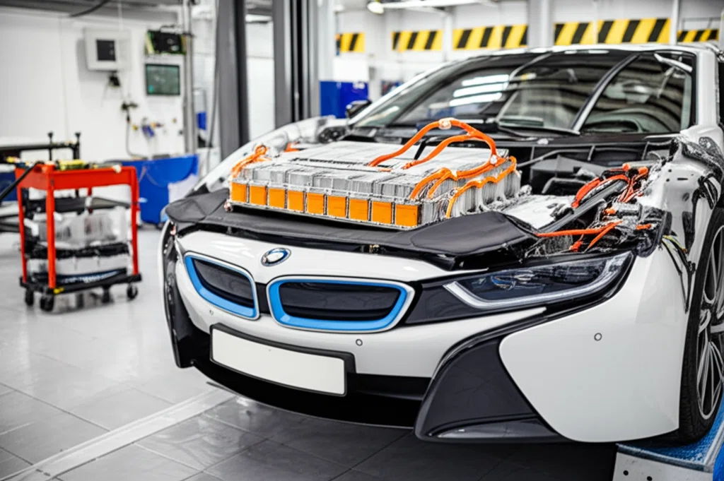 BMW i8バッテリー交換作業の様子