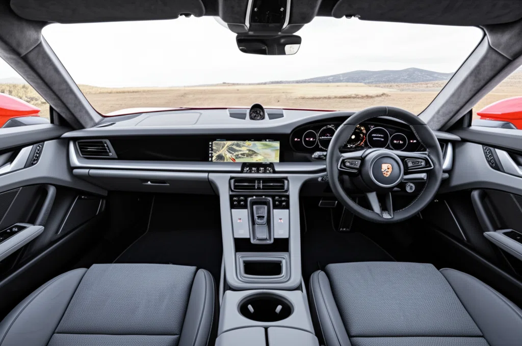 ポルシェ911とタイカンのインテリア比較