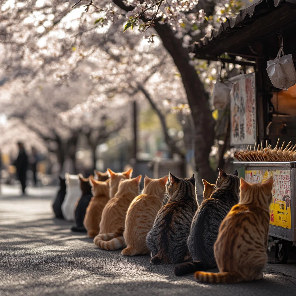 ねこ お花見にゃ その1🐾｜odyssey617