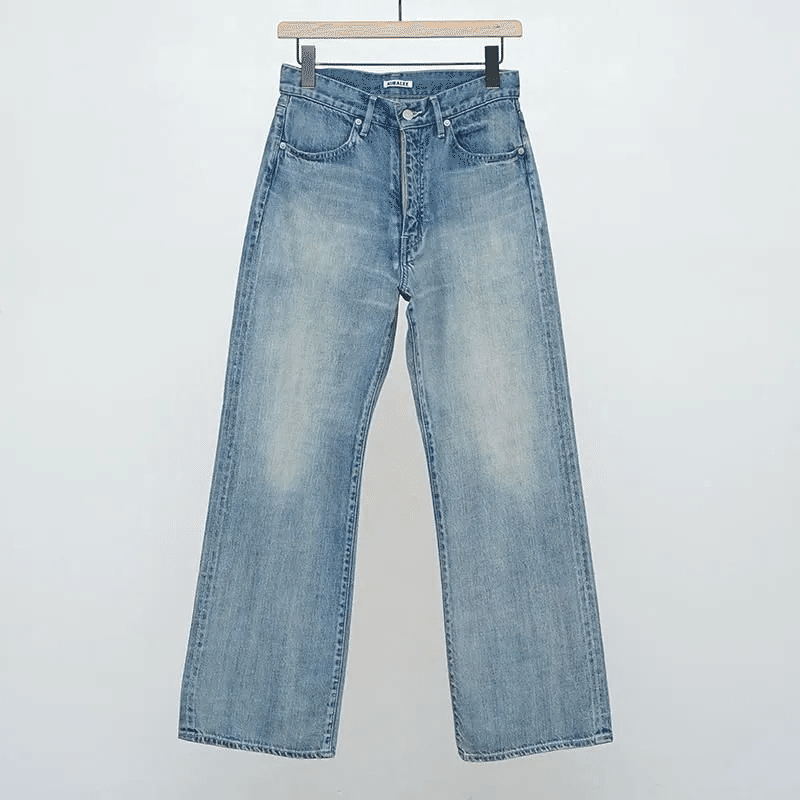 パンツ 25SS SELVEDGE FADED LIGHT DENIM PANTS 3 Auralee Selvedge Faded Light Denim Pants Light indigo | Cultizm